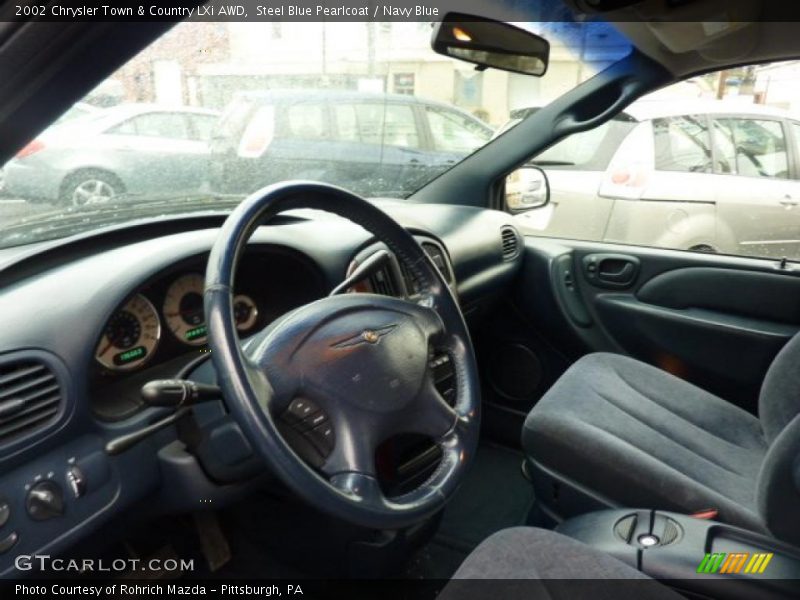 Steel Blue Pearlcoat / Navy Blue 2002 Chrysler Town & Country LXi AWD