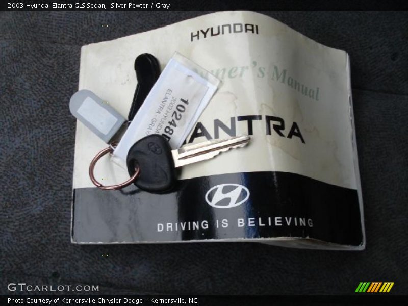 Silver Pewter / Gray 2003 Hyundai Elantra GLS Sedan