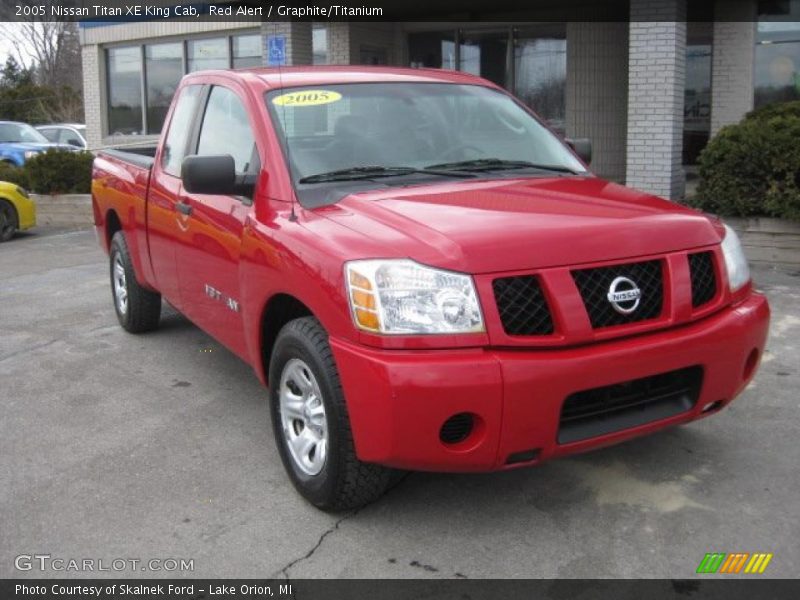 Red Alert / Graphite/Titanium 2005 Nissan Titan XE King Cab