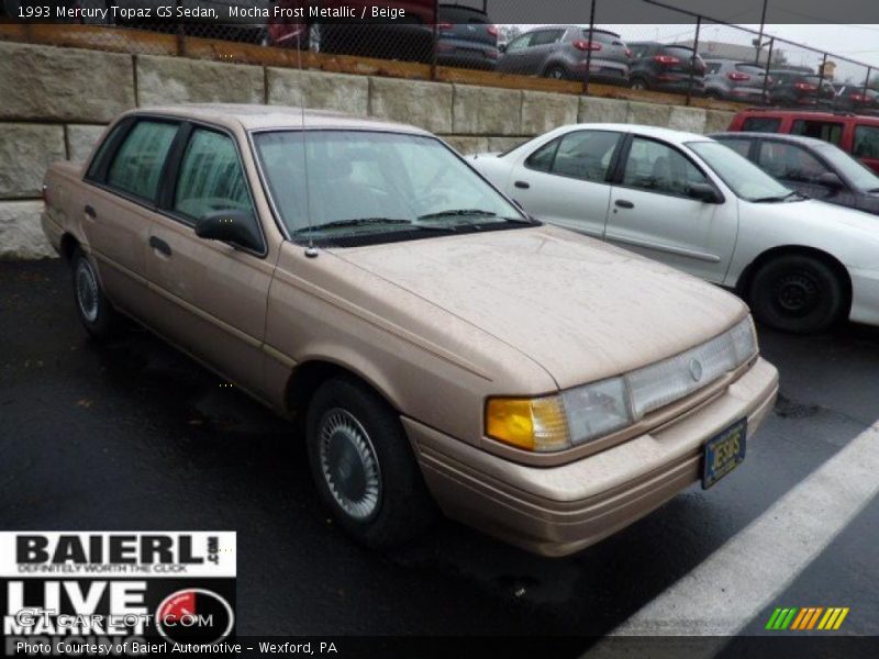 Mocha Frost Metallic / Beige 1993 Mercury Topaz GS Sedan