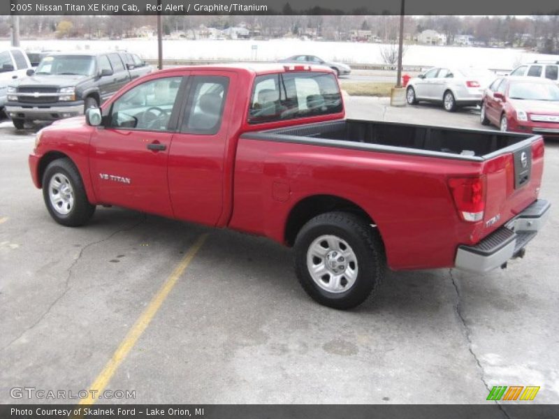 Red Alert / Graphite/Titanium 2005 Nissan Titan XE King Cab