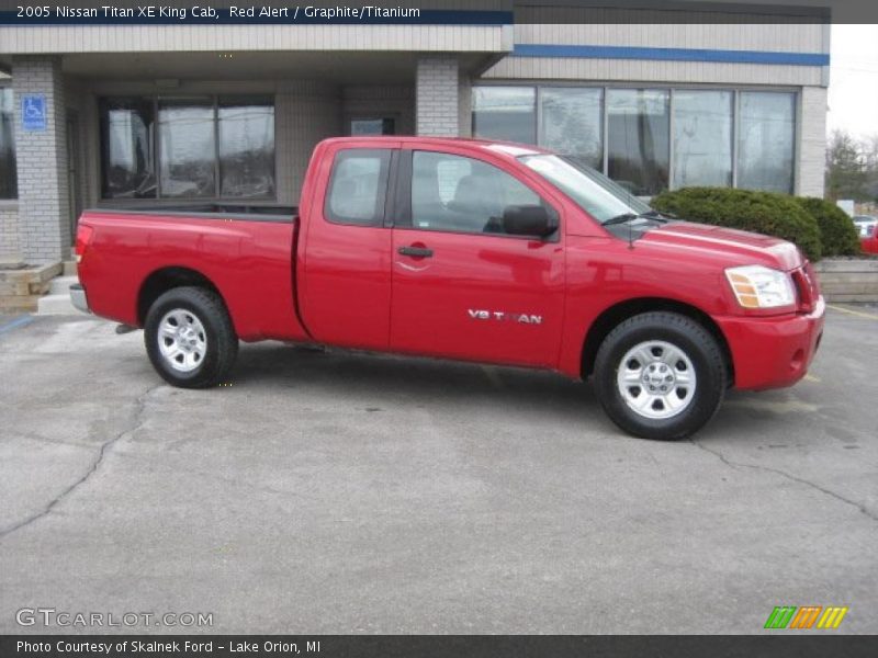 Red Alert / Graphite/Titanium 2005 Nissan Titan XE King Cab