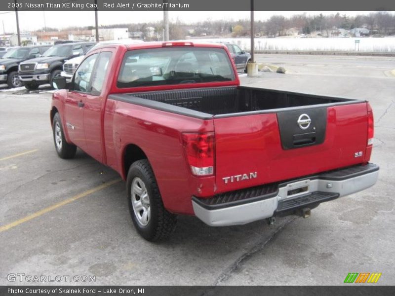 Red Alert / Graphite/Titanium 2005 Nissan Titan XE King Cab
