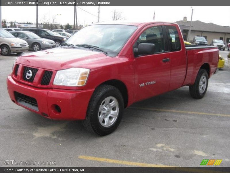 Red Alert / Graphite/Titanium 2005 Nissan Titan XE King Cab