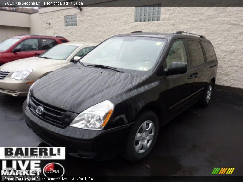 Midnight Black / Beige 2010 Kia Sedona LX