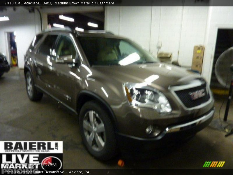 Medium Brown Metallic / Cashmere 2010 GMC Acadia SLT AWD