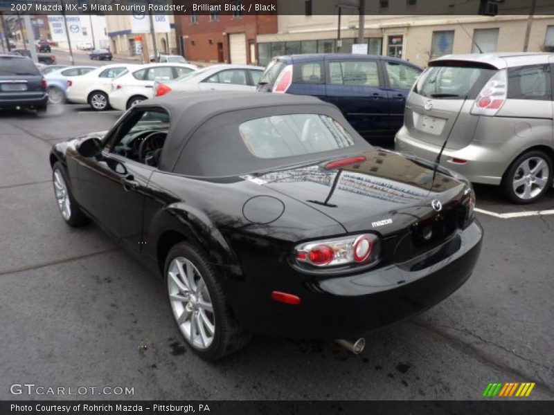 Brilliant Black / Black 2007 Mazda MX-5 Miata Touring Roadster