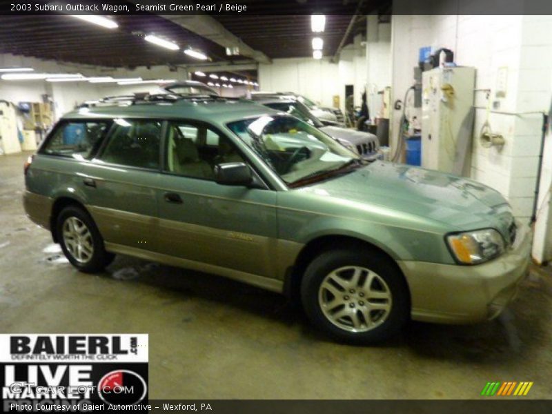 Seamist Green Pearl / Beige 2003 Subaru Outback Wagon