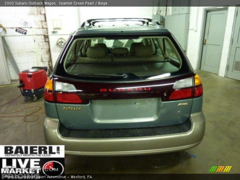 Seamist Green Pearl / Beige 2003 Subaru Outback Wagon