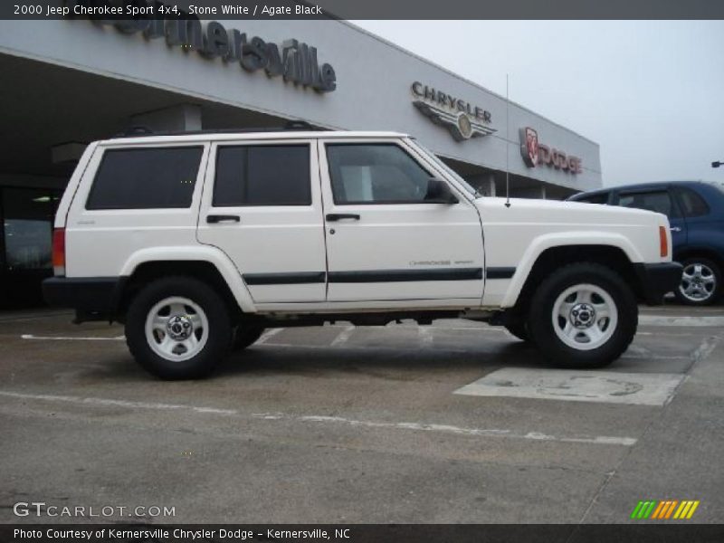 Stone White / Agate Black 2000 Jeep Cherokee Sport 4x4