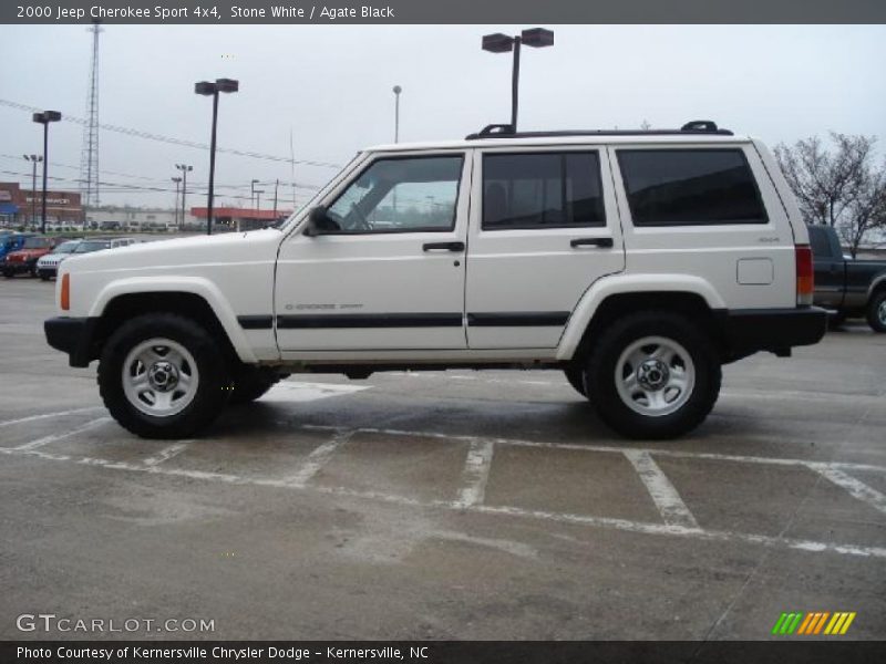 Stone White / Agate Black 2000 Jeep Cherokee Sport 4x4