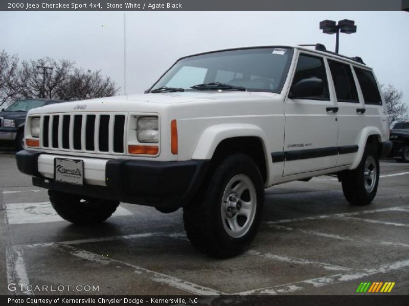 Stone White / Agate Black 2000 Jeep Cherokee Sport 4x4