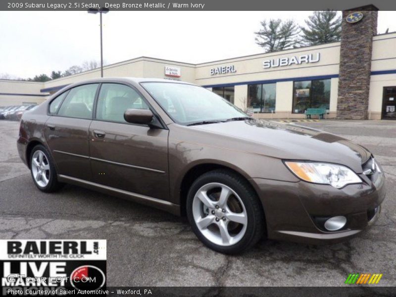 Deep Bronze Metallic / Warm Ivory 2009 Subaru Legacy 2.5i Sedan