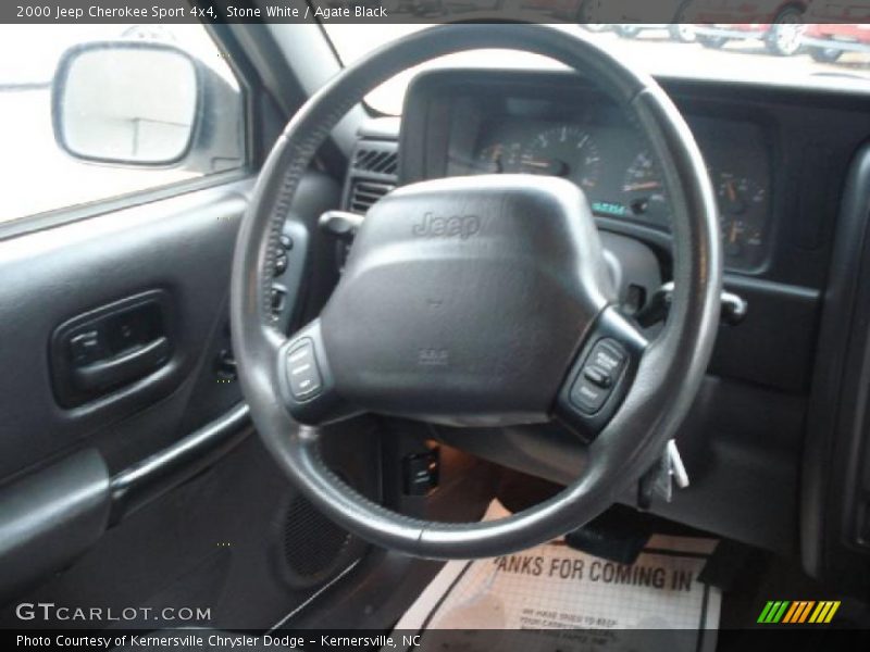 Stone White / Agate Black 2000 Jeep Cherokee Sport 4x4