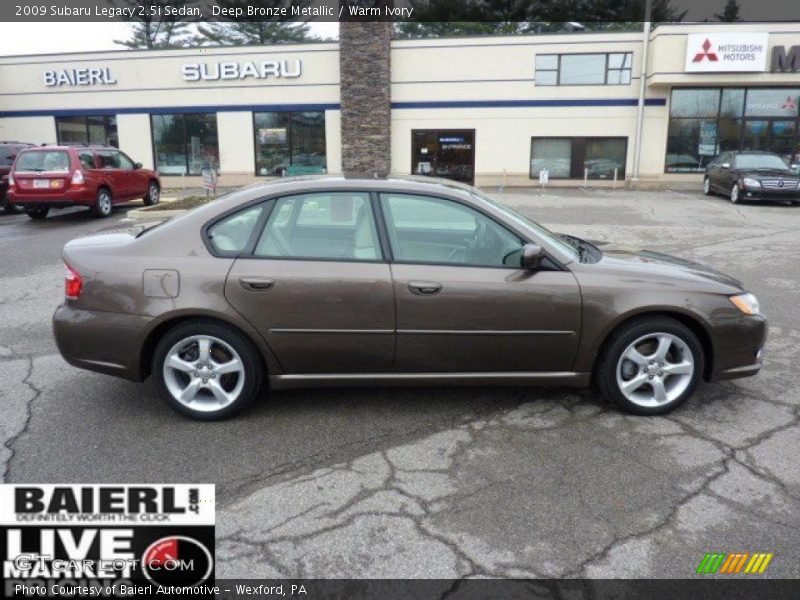 Deep Bronze Metallic / Warm Ivory 2009 Subaru Legacy 2.5i Sedan