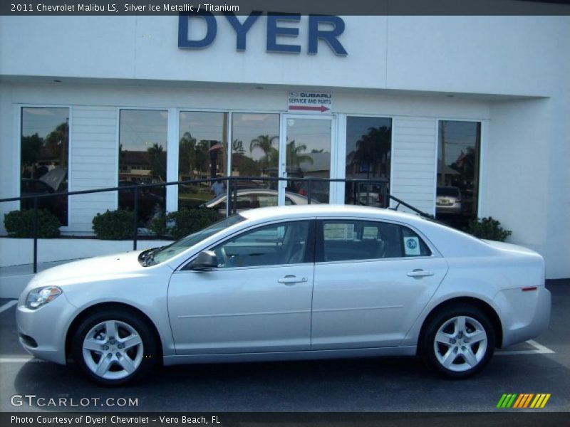 Silver Ice Metallic / Titanium 2011 Chevrolet Malibu LS