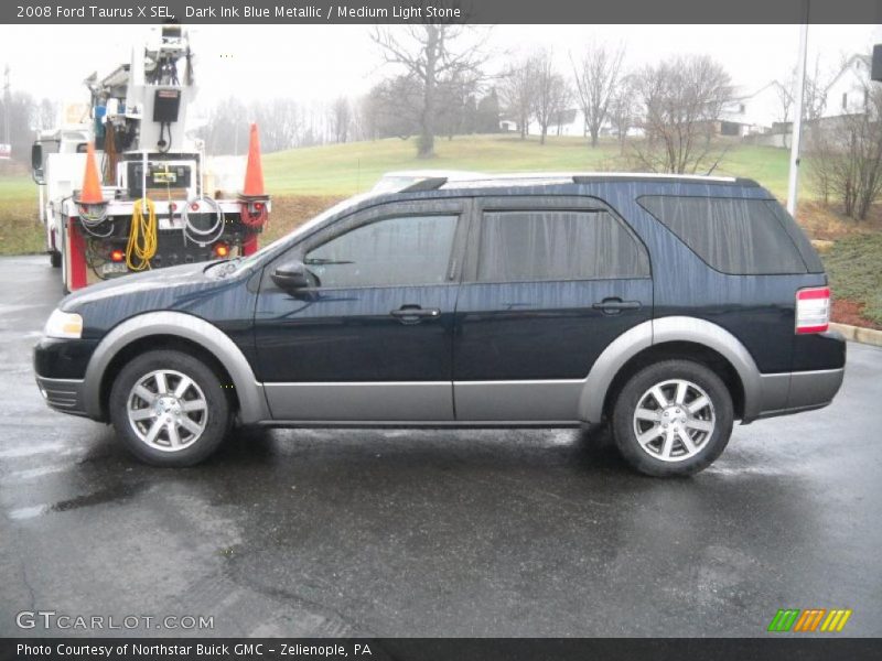 Dark Ink Blue Metallic / Medium Light Stone 2008 Ford Taurus X SEL