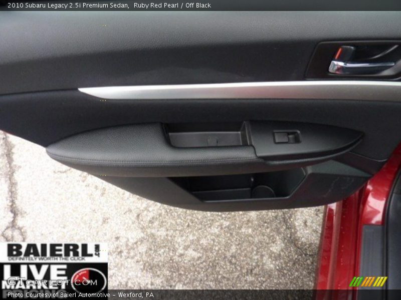 Ruby Red Pearl / Off Black 2010 Subaru Legacy 2.5i Premium Sedan