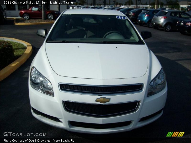 Summit White / Titanium 2011 Chevrolet Malibu LS