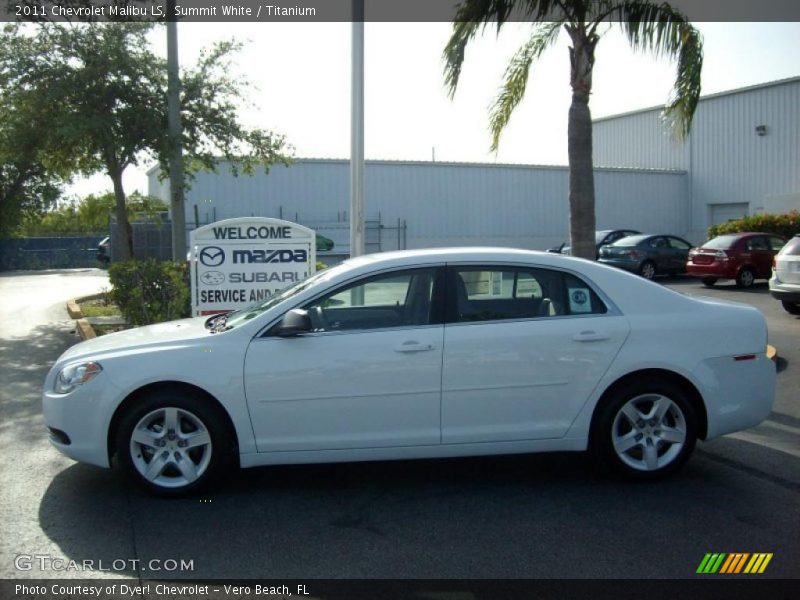 Summit White / Titanium 2011 Chevrolet Malibu LS