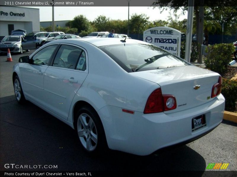 Summit White / Titanium 2011 Chevrolet Malibu LS