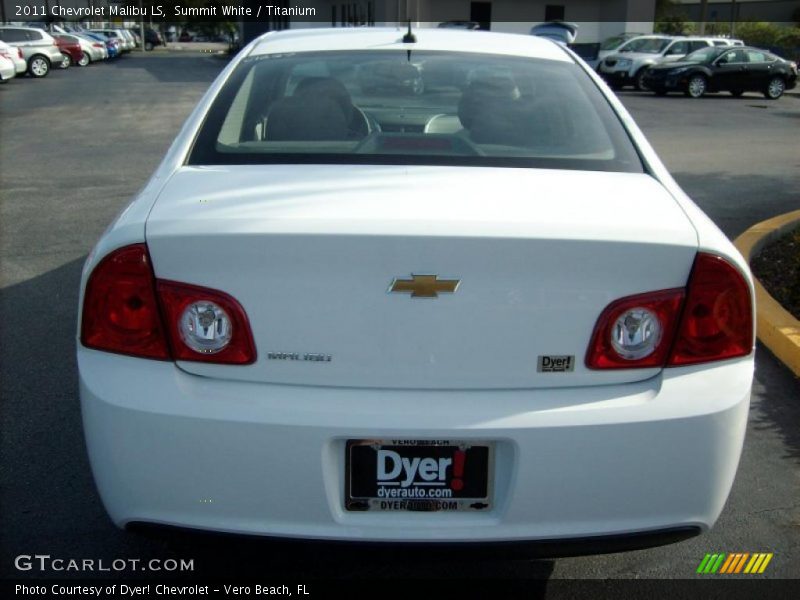 Summit White / Titanium 2011 Chevrolet Malibu LS