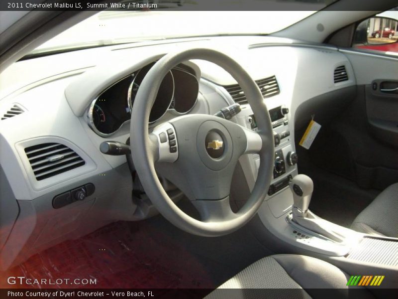 Summit White / Titanium 2011 Chevrolet Malibu LS