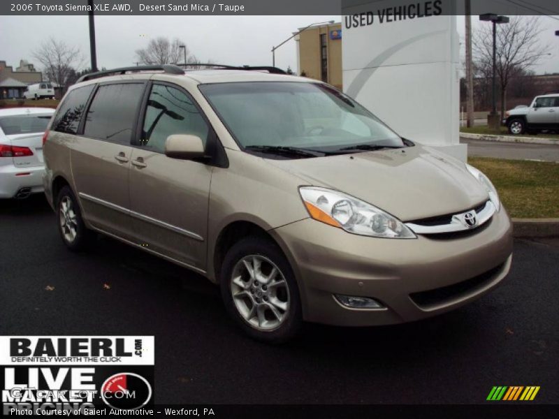 Desert Sand Mica / Taupe 2006 Toyota Sienna XLE AWD
