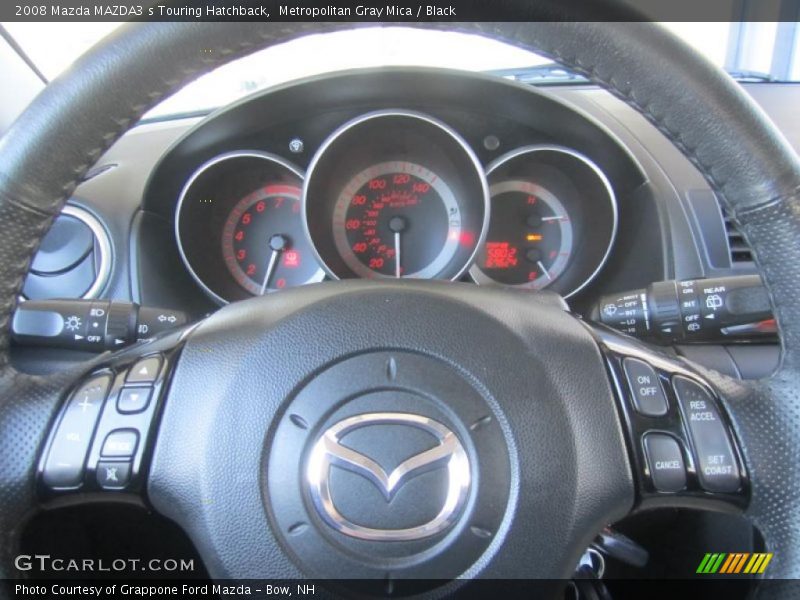 Metropolitan Gray Mica / Black 2008 Mazda MAZDA3 s Touring Hatchback