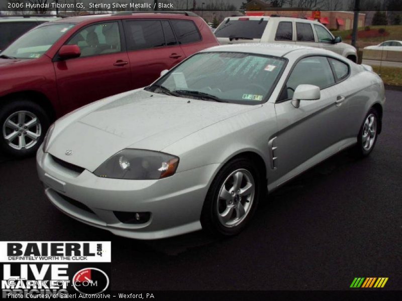 Sterling Silver Metallic / Black 2006 Hyundai Tiburon GS
