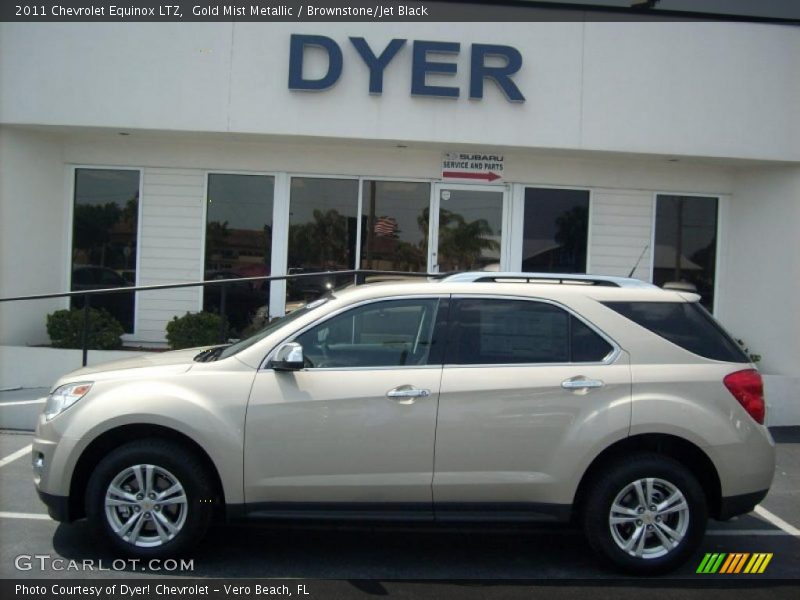 Gold Mist Metallic / Brownstone/Jet Black 2011 Chevrolet Equinox LTZ