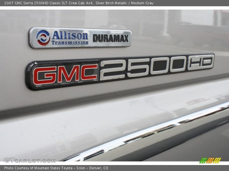 Silver Birch Metallic / Medium Gray 2007 GMC Sierra 2500HD Classic SLT Crew Cab 4x4