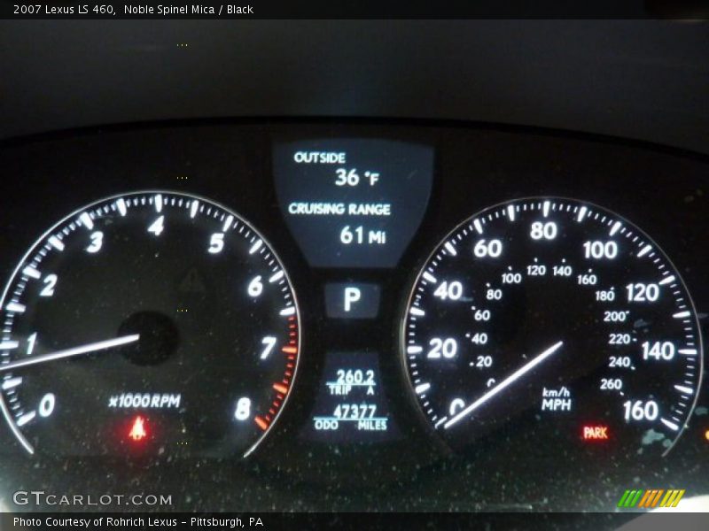 Noble Spinel Mica / Black 2007 Lexus LS 460