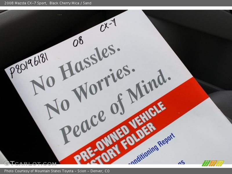 Black Cherry Mica / Sand 2008 Mazda CX-7 Sport