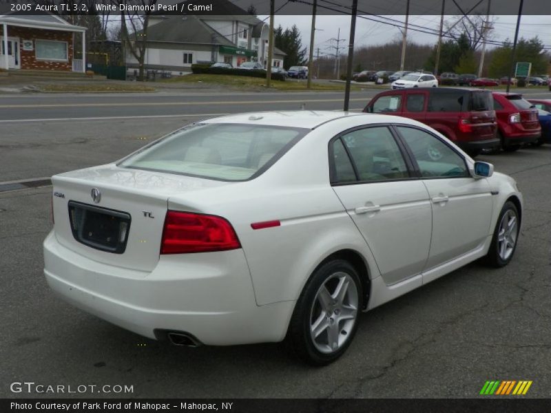 White Diamond Pearl / Camel 2005 Acura TL 3.2
