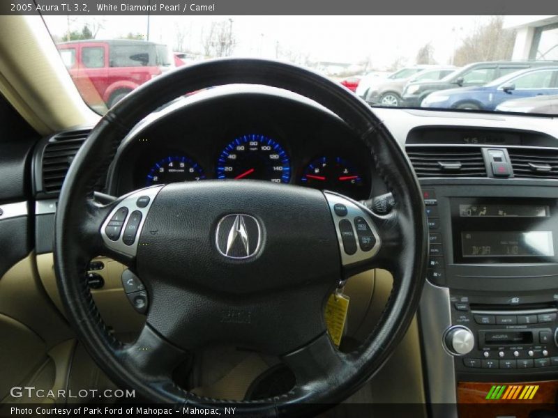 White Diamond Pearl / Camel 2005 Acura TL 3.2