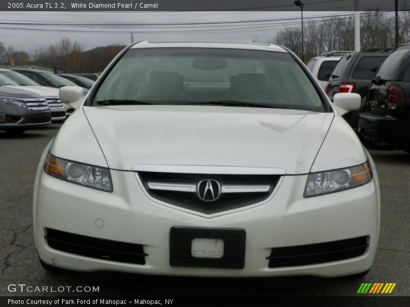 White Diamond Pearl / Camel 2005 Acura TL 3.2