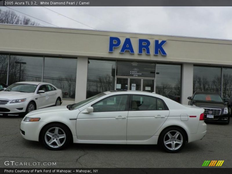 White Diamond Pearl / Camel 2005 Acura TL 3.2