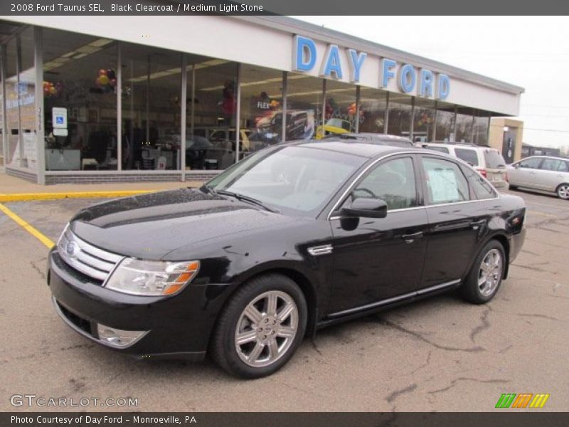 Black Clearcoat / Medium Light Stone 2008 Ford Taurus SEL