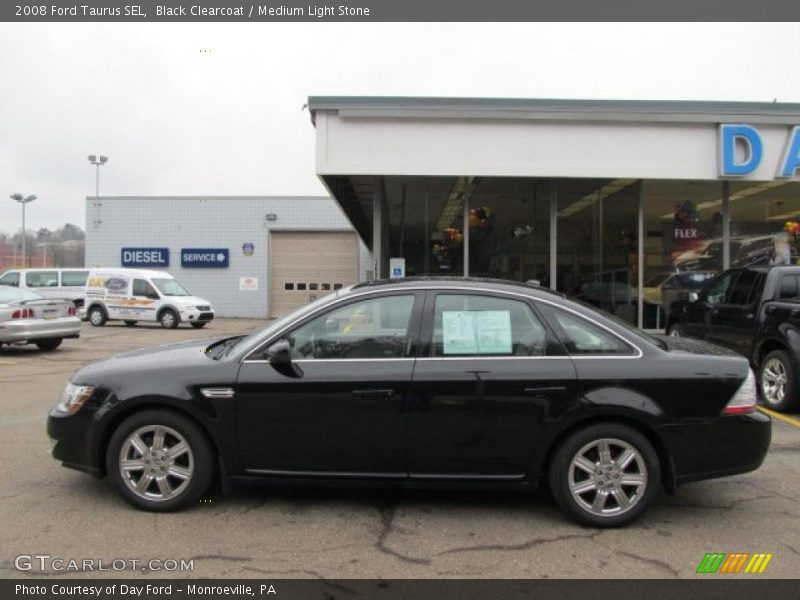 Black Clearcoat / Medium Light Stone 2008 Ford Taurus SEL