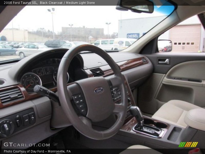 Black Clearcoat / Medium Light Stone 2008 Ford Taurus SEL
