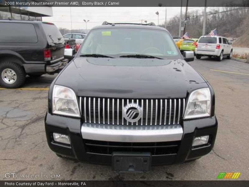 Ebony Black / Camel 2008 Mercury Mountaineer Premier AWD