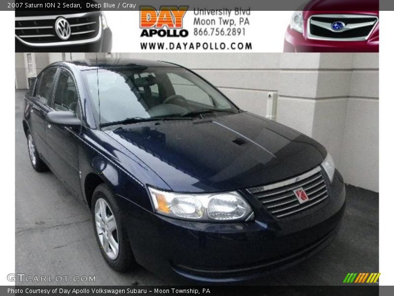 Deep Blue / Gray 2007 Saturn ION 2 Sedan