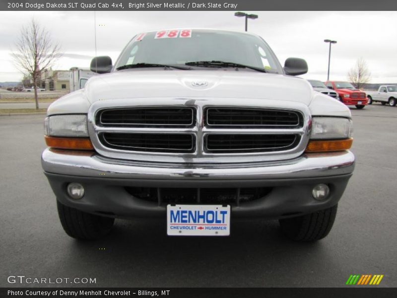 Bright Silver Metallic / Dark Slate Gray 2004 Dodge Dakota SLT Quad Cab 4x4