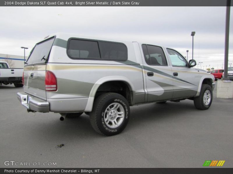 Bright Silver Metallic / Dark Slate Gray 2004 Dodge Dakota SLT Quad Cab 4x4