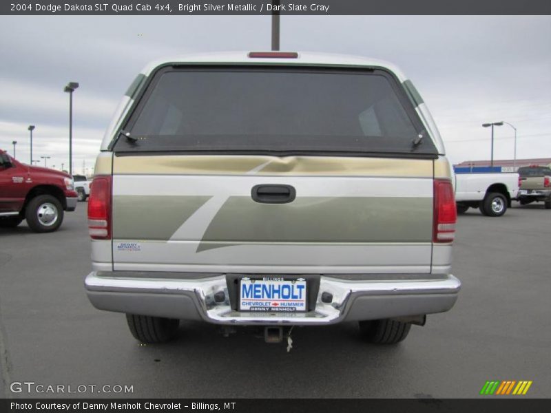 Bright Silver Metallic / Dark Slate Gray 2004 Dodge Dakota SLT Quad Cab 4x4