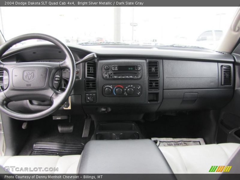 Bright Silver Metallic / Dark Slate Gray 2004 Dodge Dakota SLT Quad Cab 4x4