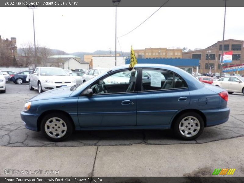 Atlantic Blue / Gray 2002 Kia Rio Sedan