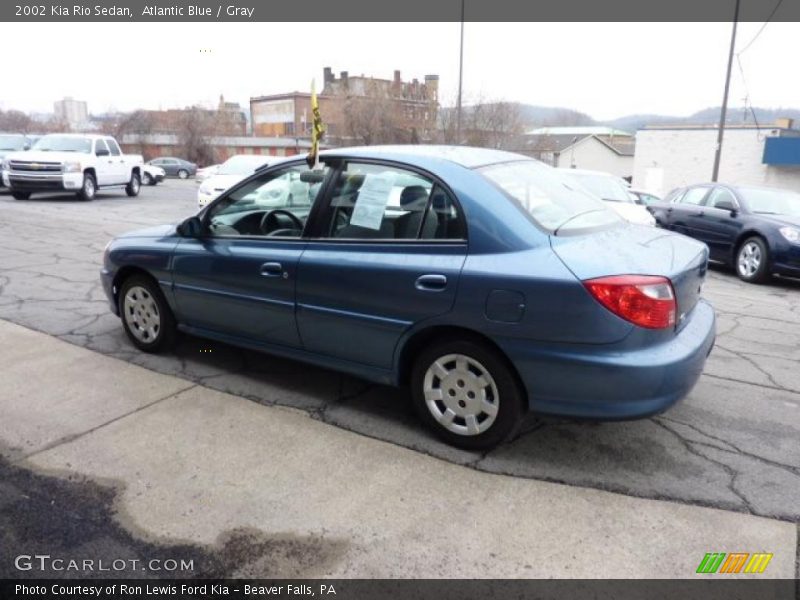 Atlantic Blue / Gray 2002 Kia Rio Sedan