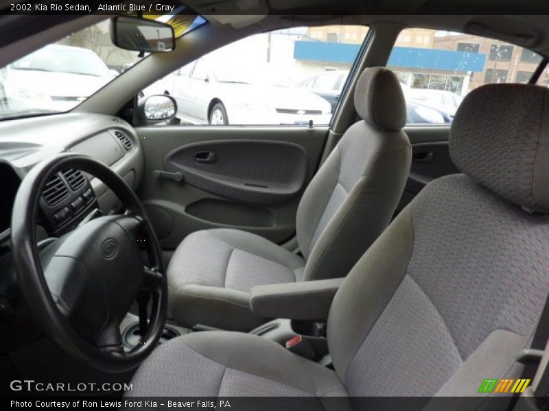 Atlantic Blue / Gray 2002 Kia Rio Sedan